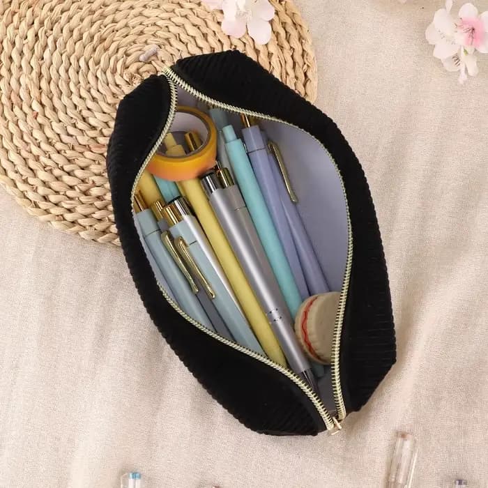 Trousse à crayons en velours côtelé de Style japonais
