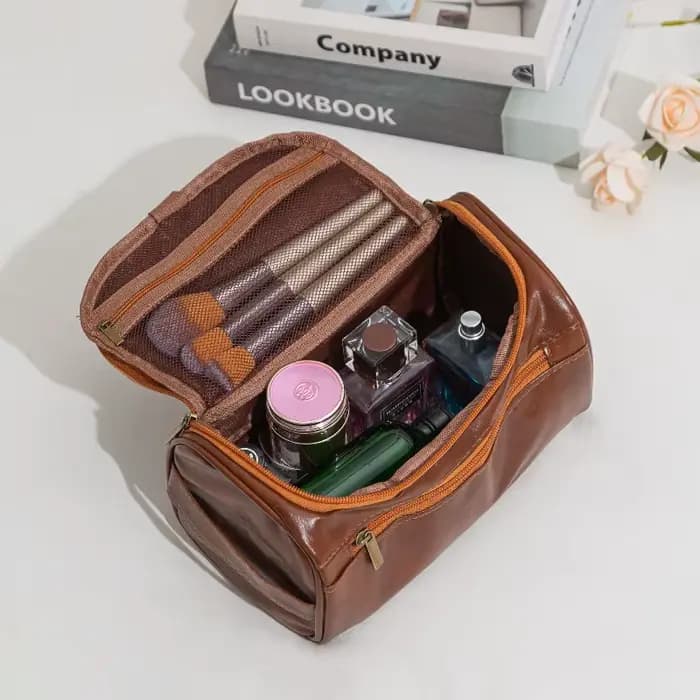Trousse de Toilette en Cuir pour Hommes et Femmes