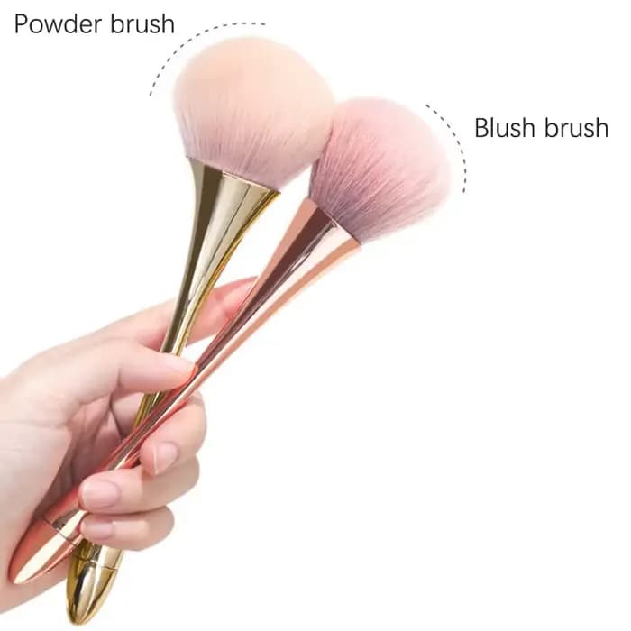 1 pièces pinceau de maquillage en éventail doré Rose