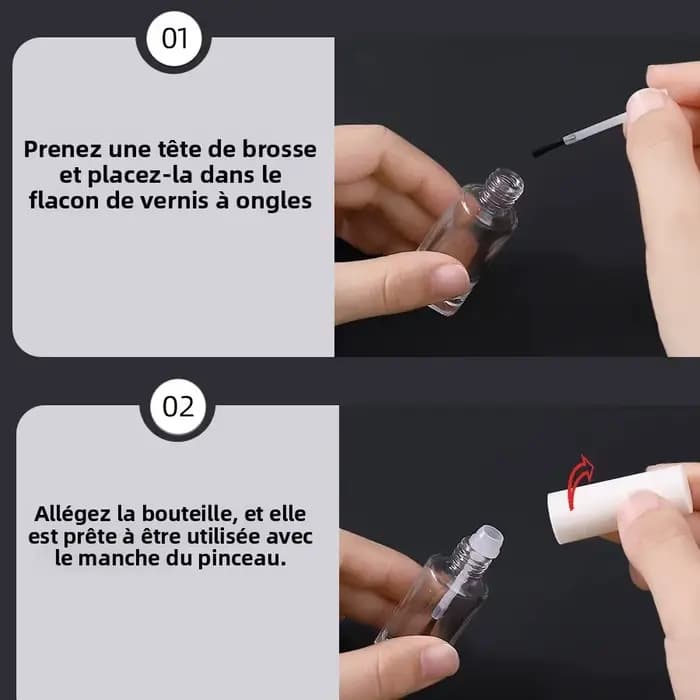 Pinceaux jetables plats pour vernis à ongles