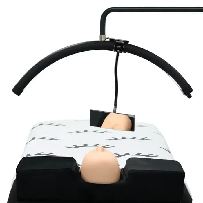Miroir convexe carré avec Clip réglable pour Extensions de cils