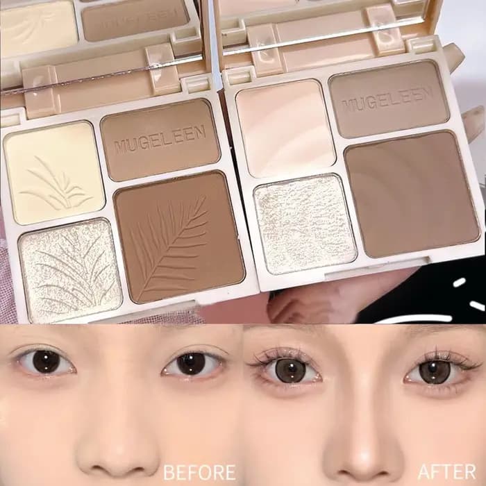Palette complète quatre couleurs à paillettes fines