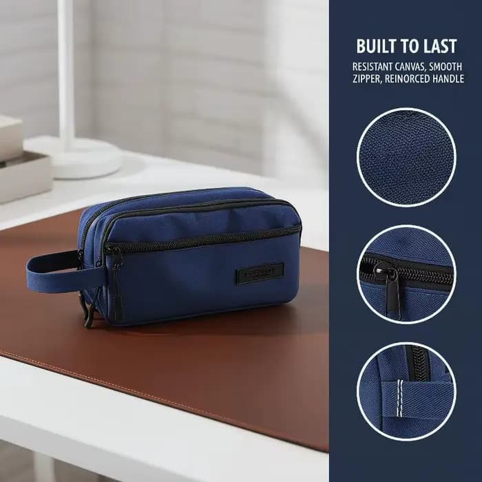 Trousse de toilette durable pour hommes et femmes avec design imperméable