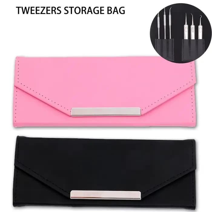 Extension de cils pince à épiler sac de rangement en cuir Portable organisateur étui faux