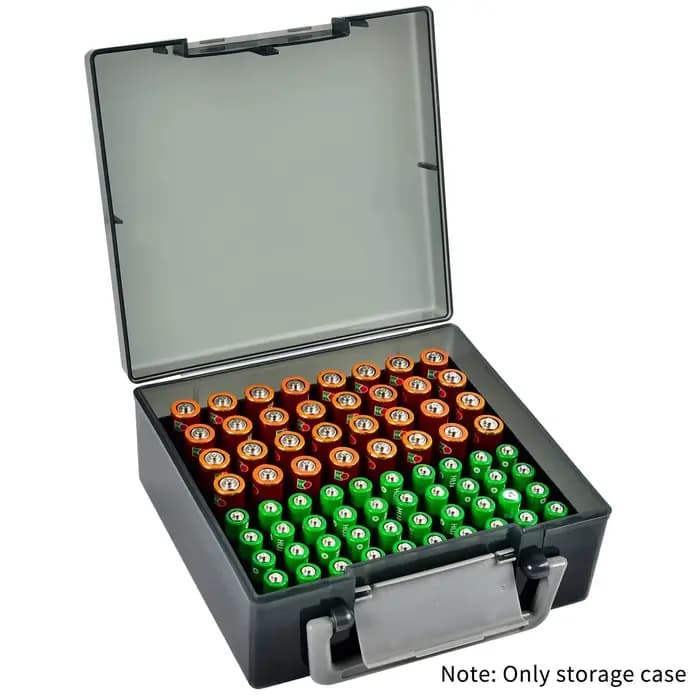 Support d'évaluation de stockage de batterie, boîtier de batterie, conteneur de garage, distributeur d'organisation domestique, peut contenir 72 AA AAA 24.com
