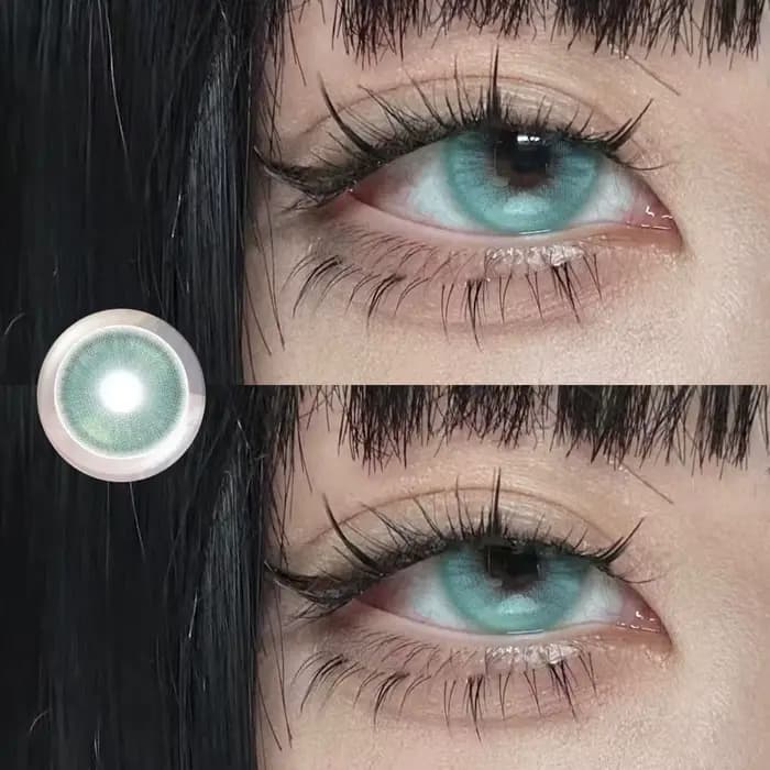 Lentilles de Contact de couleur verte pour les yeux 1 paire Cosplay Prescription pour myopia0-800 degrés