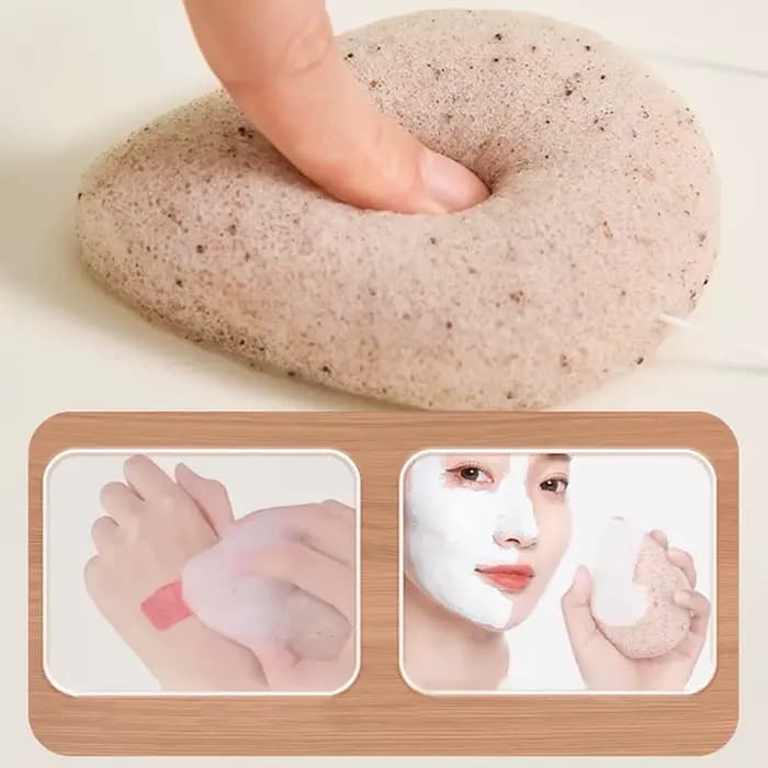 Éponge de maquillage Konjac naturelle, accessoire de nettoyage du visage