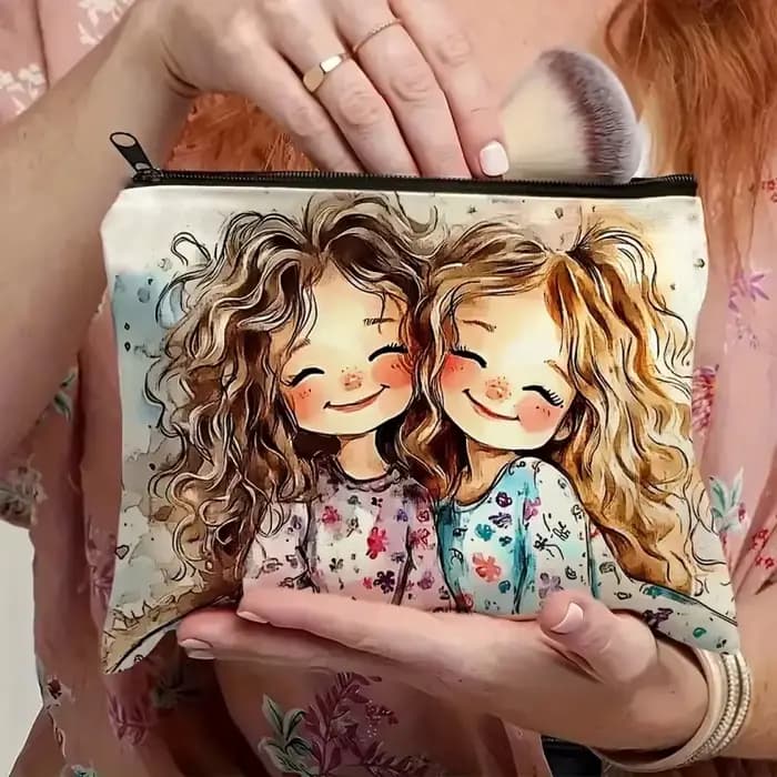 Sac de maquillage pour fille mignon - Sac de rangement de voyage tendance pour articles de toilette