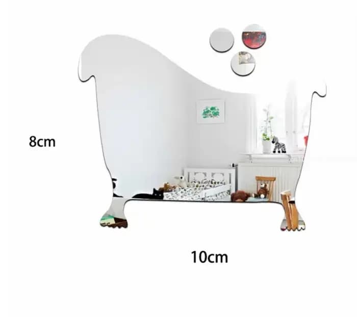 Autocollant mural miroir acrylique 3D