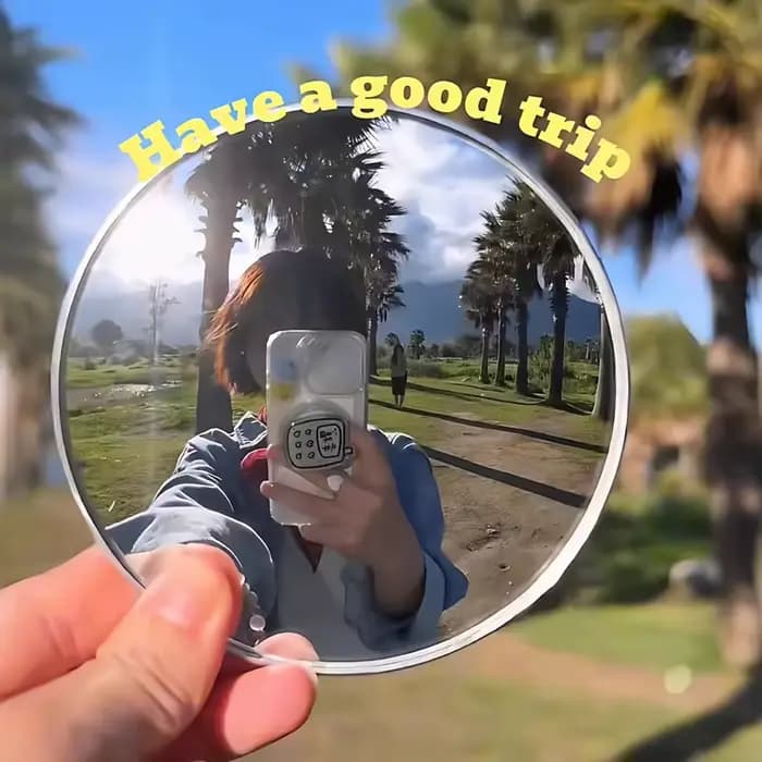 Miroir convexe rond pour voyage