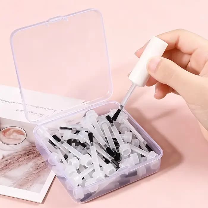 Pinceaux jetables plats pour vernis à ongles