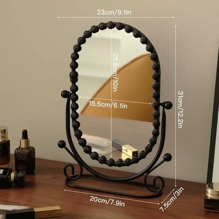 Miroir de vanité de style européen de luxe léger