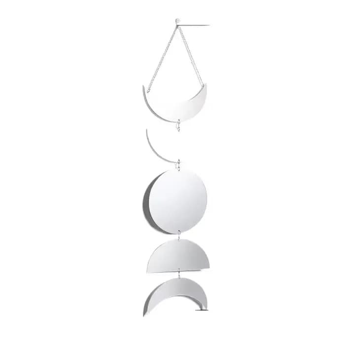 Miroir mural nordique minimaliste en acrylique soleil et lune