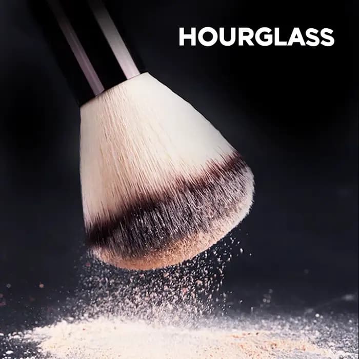 Pinceau de maquillage sablier-brosse à poudre à tête ronde No.1
