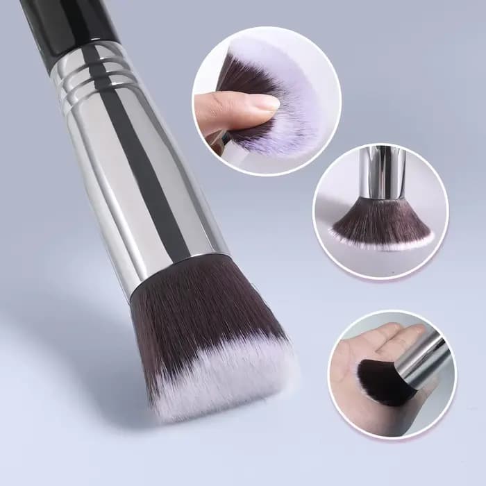 Pinceau à poudre pinceaux de maquillage professionnels noir fond de teint multifonctionnel Blush sculpture bronzant