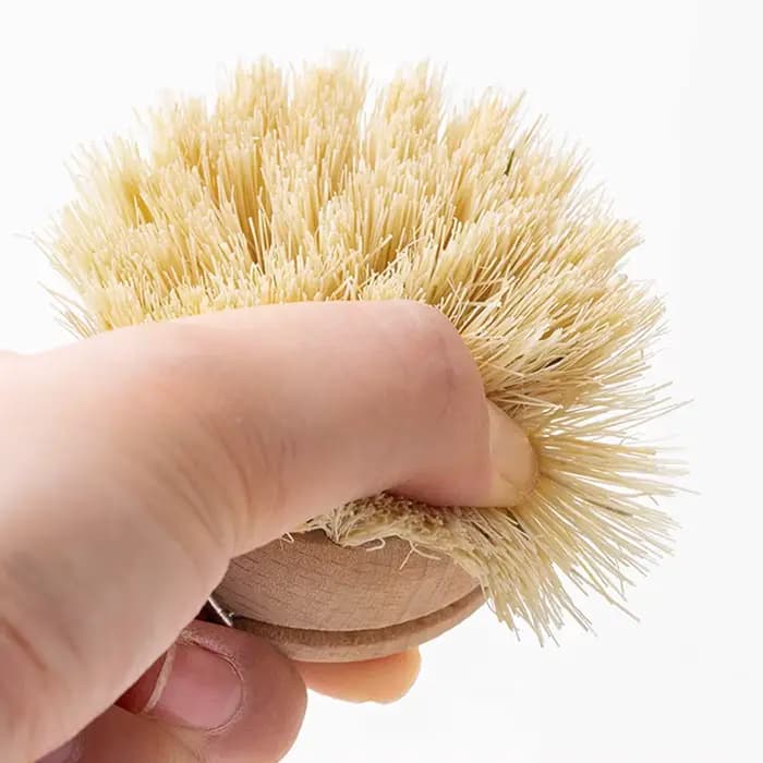 Brosse à vaisselle de cuisine à Long manche, brosse en bois avec 4 têtes de brosse de rechange, outil de nettoyage de cuisine domestique pour casseroles, casseroles, bol
