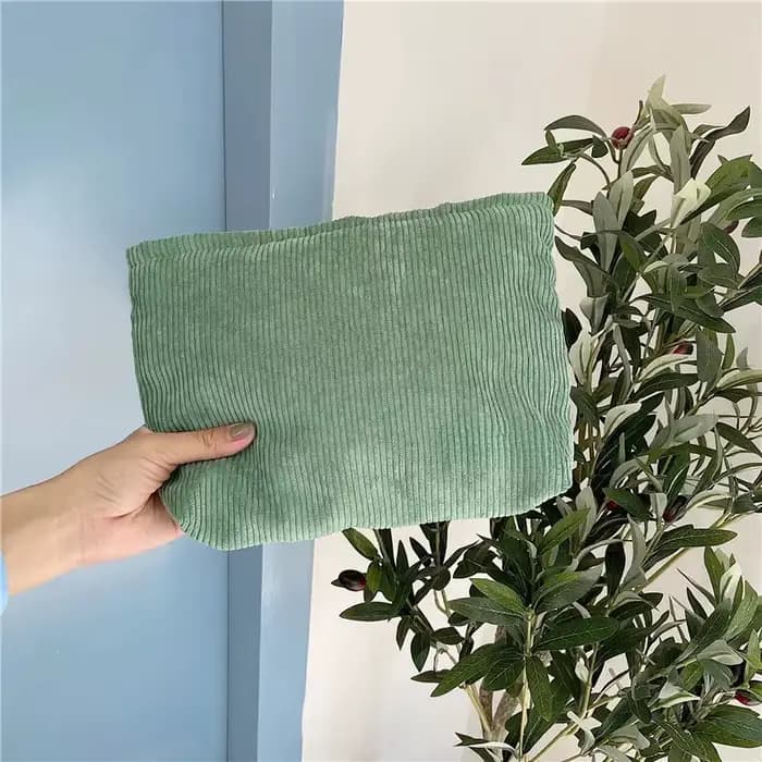 Sac à cosmétiques de voyage en velours côtelé