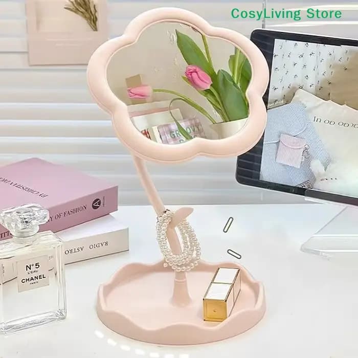 Miroir de maquillage de bureau en forme de tournesol