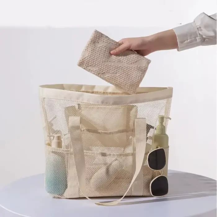 Sac de toilette en nylon ajouré