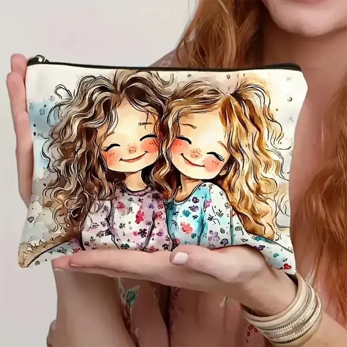Sac de maquillage pour fille mignon - Sac de rangement de voyage tendance pour articles de toilette