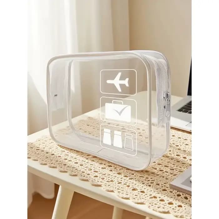 Sac de maquillage transparent à la mode