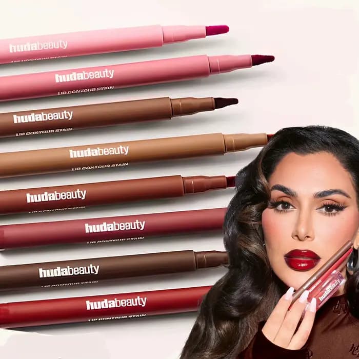 Crayon à lèvres Huda Beauty Nude Mat Imperméable Anti-transfert Rouge Cerise – Stylo Contour