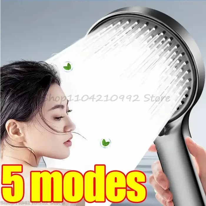 Pommeau de douche à économie d'eau, pulvérisateur de salle de bains, pomme de douche à main réglable, 5 Modes, pomme de bain, accessoires de salle de bains
