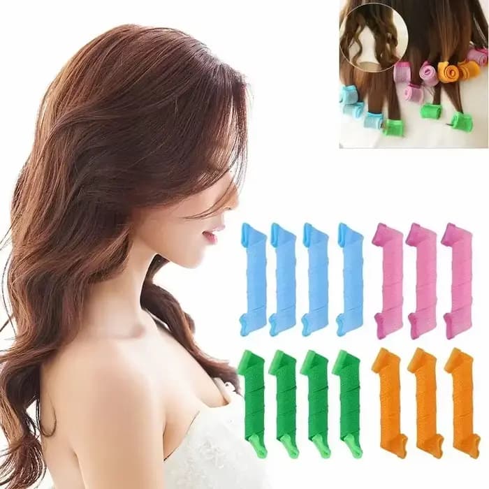 Rouleau à cheveux sans chaleur bigoudis en spirale boucles magiques