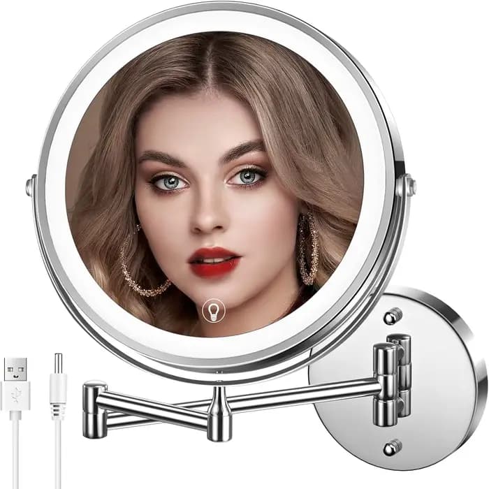 Miroir de maquillage mural pour salle de bain