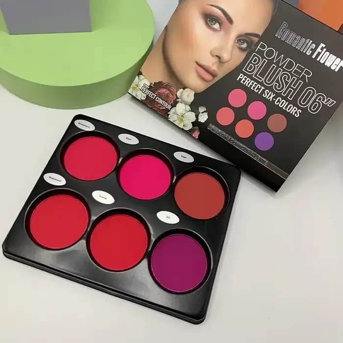 Palette de fard à joues 6 couleurs