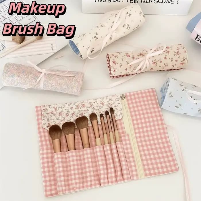 Sac de rangement pratique pour pinceaux de maquillage