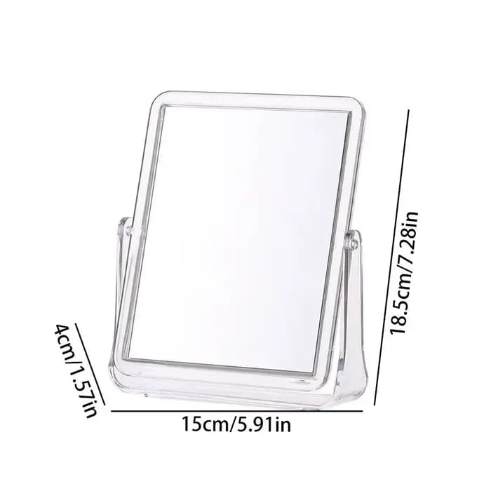 Mode 360 ° Miroir cosmétique rotatif Double face avec support