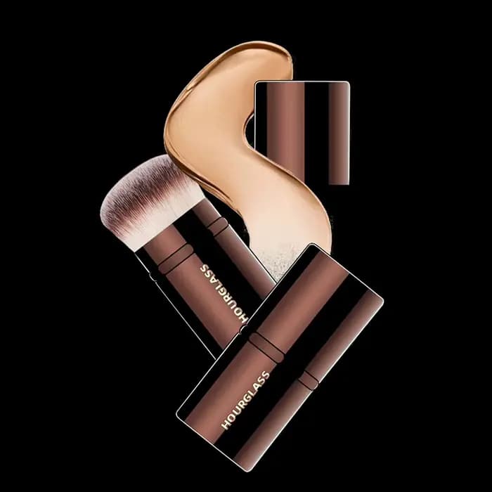 Pinceau de maquillage professionnel rétractable 3-en-1 multifonction pour fond de teint