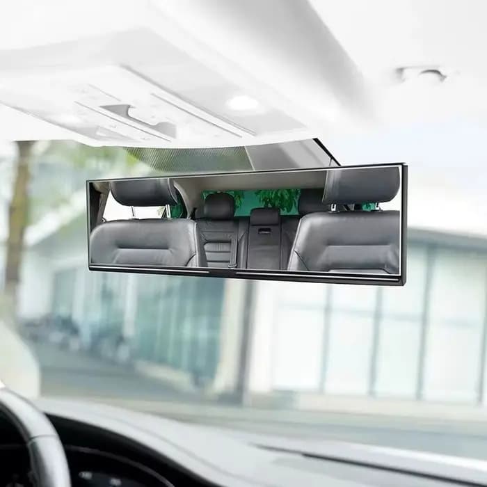 Clip intérieur convexe de 285MM de large sur rétroviseur transparent universel Anti-éblouissement Anti-buée rétroviseur panoramique miroir incurvé