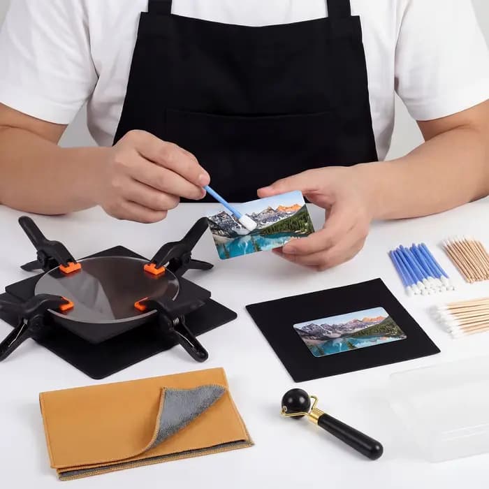Kit d'accessoires d'entretien pour cartes à collectionner, kit de réparation et d'aplatissement pour cartes sportives, outil de nettoyage et d'entretien pour cartes à collectionner