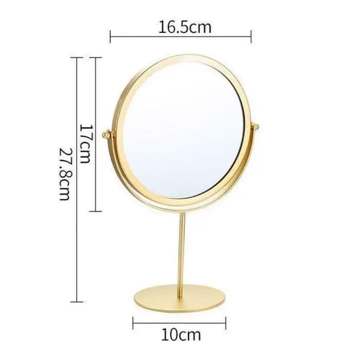Nouveau miroir de maquillage rotatif à 360 degrés, miroir de table en métal doré avec support, miroir rond noir pour la chambre à coucher