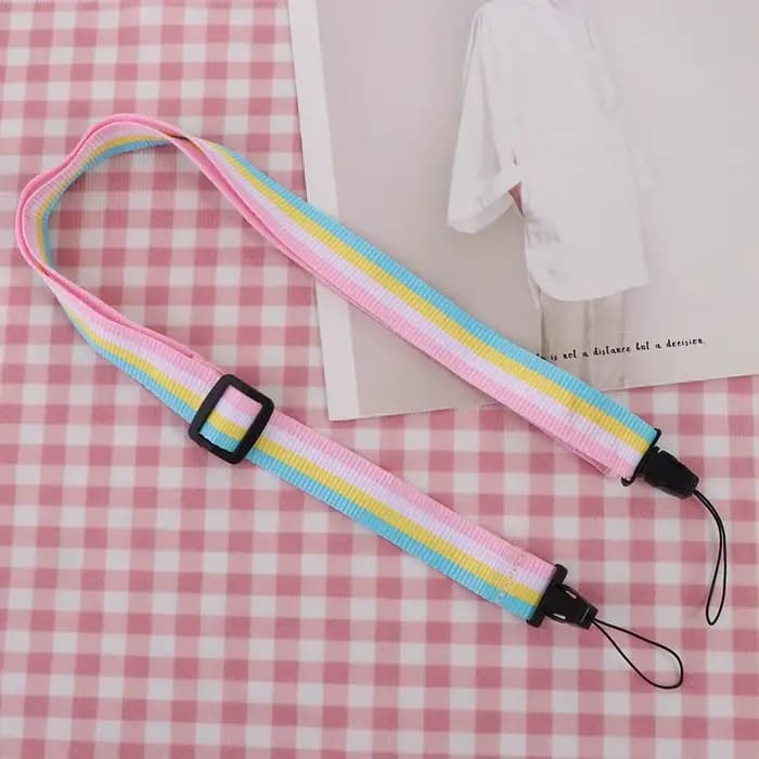 Sangle de cou et d'épaule pour appareil photo, cordon de maintien, sangle d'épaule arc-en-ciel, sangle de cou pour appareil photo, accessoire pour mini-caméra