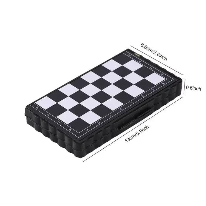 Mini jeu d'échecs magnétique pour enfants - Échiquier pliable en plastique portable, idéal pour les voyages et les activités de plein air