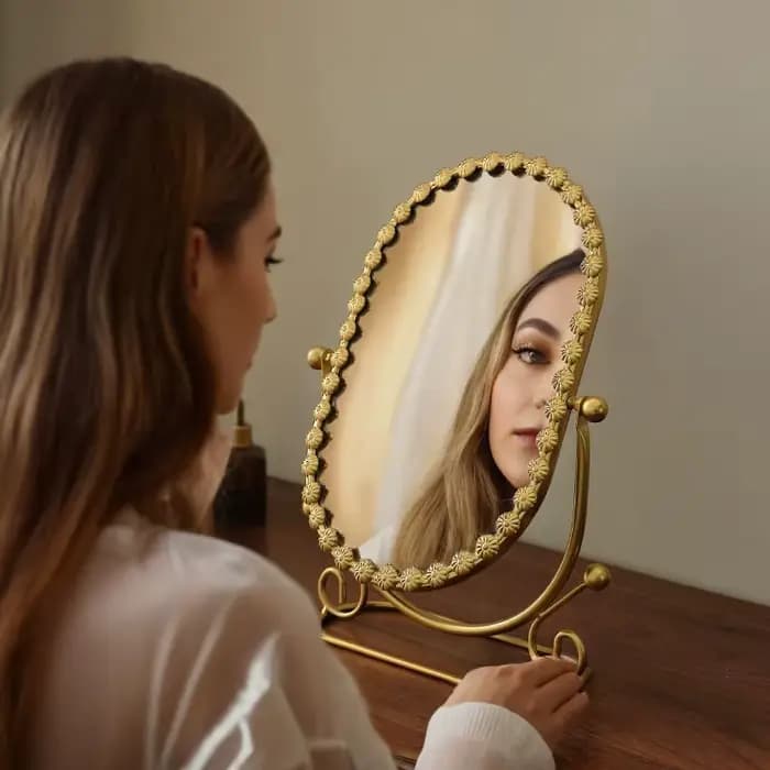 Miroir de vanité de style européen de luxe léger