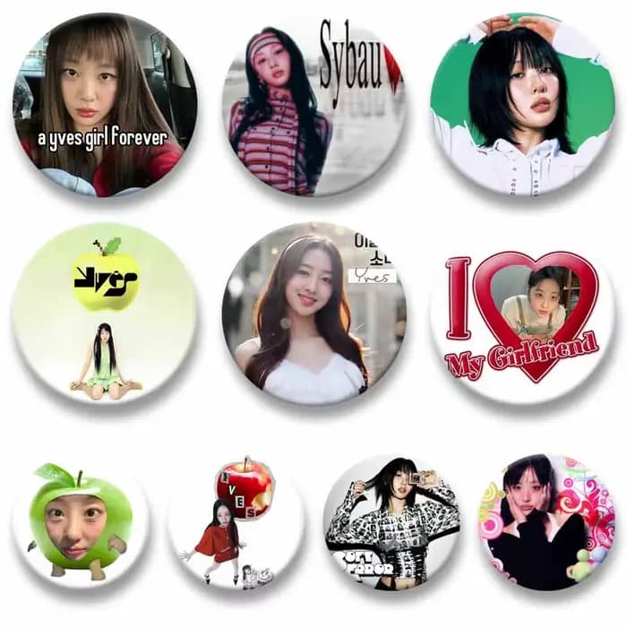 Broche Pop YVES Yyxy LOONA Kawaii, épingles bouton amusantes avec couverture d'album, badges ronds pour vêtements, sacs à dos, chaussures, bijoux de collection, cadeaux