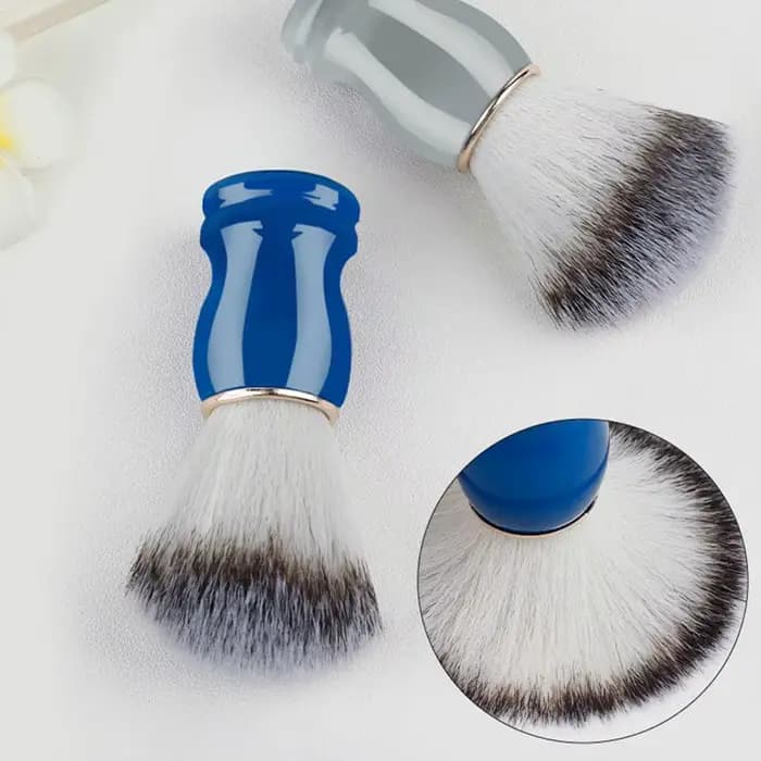 Pinceau à raser la barbe, pinceaux de maquillage, 1 pièce, manche en bois, poils de porc, pour salon de coiffure, barbier, mousse à raser, outils de nettoyage facial pour hommes