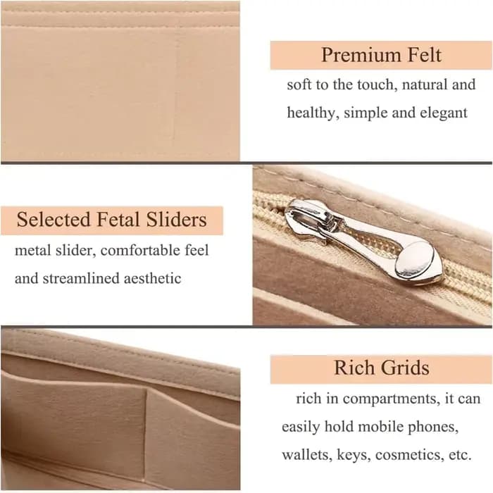 Convient pour Goyard ANJOU Mini feutre tissu insérer sac organisateur maquillage sac à main voyage intérieur Portable cosmétique Original organiser sacs