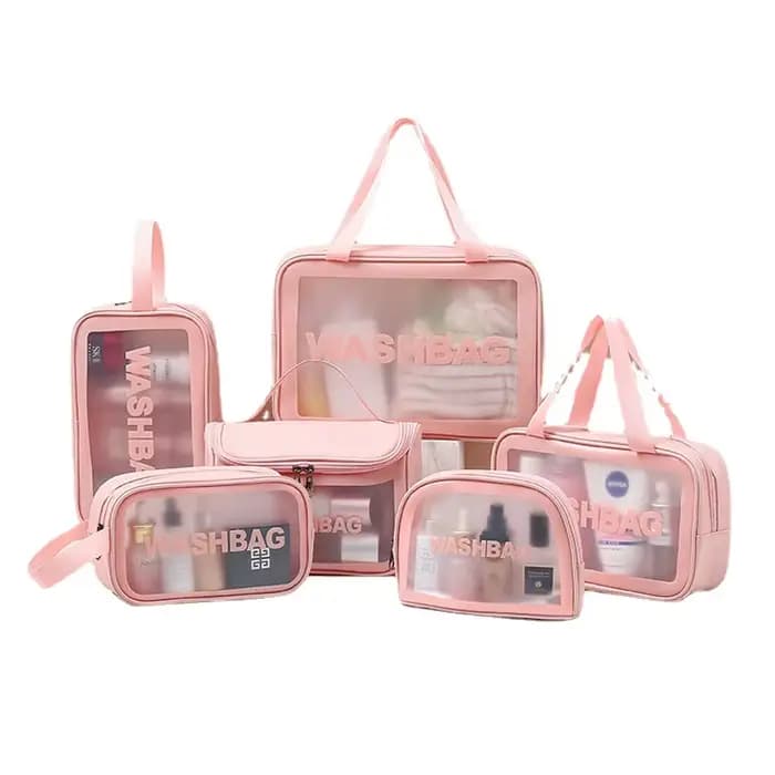 Nouveau ensemble de trousse de maquillage transparente