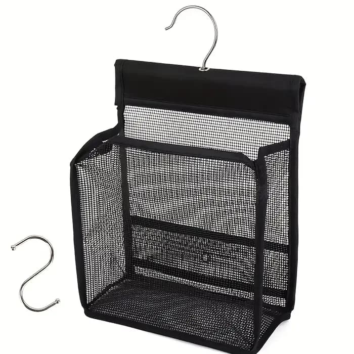 Sac de toilette suspendu en maille PVC