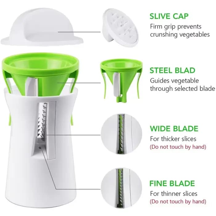 Nouvelle machine à spirales pour légumes, râpe à légumes en spirale, râpe à légumes en forme d'entonnoir