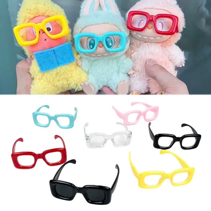 Labubu-Lunettes de Soleil Transparentes, Accessoires Colorés Bonbons, 15cm