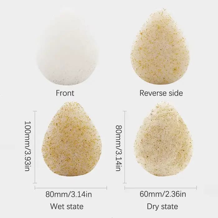 Éponge de maquillage Konjac naturelle, accessoire de nettoyage du visage