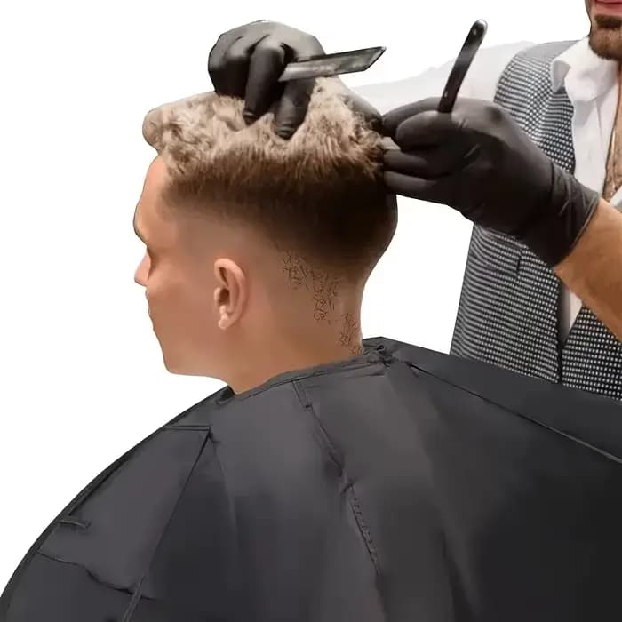 Cape de Coiffure Professionnelle Réglable - Brosse à Cheveux pour Coiffeurs et Barbiers