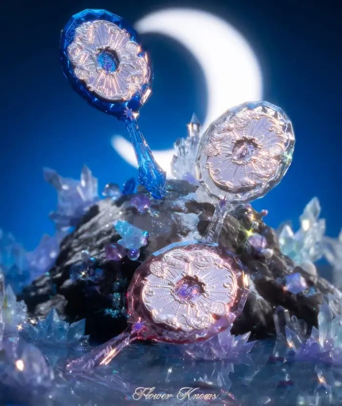 Flower Knows Moonlight Mermaid Miroir de maquillage pour dames