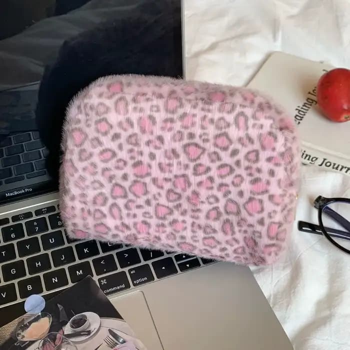 Sac de maquillage moelleux de haute qualité